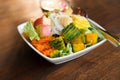 mixed fruit and vegetable salad Royalty Free Stock Photo