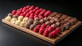 Mixed Gourmet Sweets Platter with Chocolate Goodies Royalty Free Stock Photo
