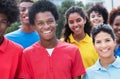 Mixed group of happy multiethnic young adults Royalty Free Stock Photo