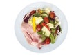 Mixed Healthy Colourful Ham Salad