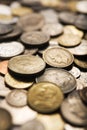 Mixed international coins Royalty Free Stock Photo