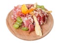 Mixed italian dried meats platter