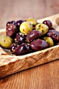 Mixed marinated olives Royalty Free Stock Photo