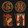 Mixed martial arts fight club badges