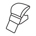 Mixed martial arts glove / UFC gloves line art icon for apps or website