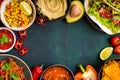 Mixed mexican food background