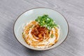 Scallion noodles, Mixed noodles with spring scallion, oil and soy sauce taiwanese foods