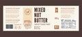 Mixed nut butter label and packaging design template Royalty Free Stock Photo