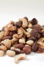 Mixed Nuts on White Background Royalty Free Stock Photo