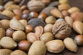 Mixed nuts details Royalty Free Stock Photo