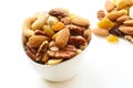 Mixed Nuts Healthy snack close up Royalty Free Stock Photo