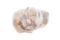 Mixed nuts in plastic bag Royalty Free Stock Photo