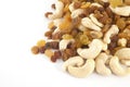 Mixed nuts and raisins Royalty Free Stock Photo