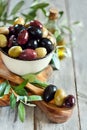 Mixed olives Royalty Free Stock Photo