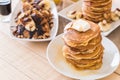 mixed pancake menu Royalty Free Stock Photo