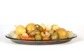 Mixed pickled isolated Royalty Free Stock Photo