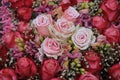 Mixed pink roses