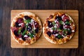 Mixed Pizza with Beetroot Ready to Eat. Royalty Free Stock Photo