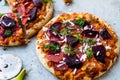 Mixed Pizza with Beetroot Ready to Eat. Royalty Free Stock Photo