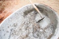 Mixed plaster cement concrete. Royalty Free Stock Photo