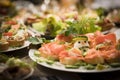 Mixed antipasti/appetizers served as starter at christmas and new years eve