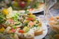 Mixed antipasti/appetizers served as starter at christmas and new years eve