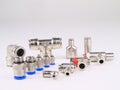 Various brass pneumatic components as macro