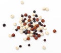 Mixed quinoa isolated on white background Royalty Free Stock Photo