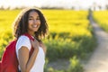 Mixed Race African American Girl Teenager Hiking Royalty Free Stock Photo