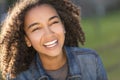 Mixed Race African American Girl Teenager With Perfect Teeth Royalty Free Stock Photo