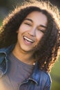 Mixed Race African American Girl Teenager With Perfect Teeth Royalty Free Stock Photo