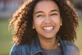 Mixed Race African American Girl Teenager With Perfect Teeth Royalty Free Stock Photo