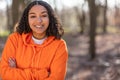 Mixed Race African American Girl Teenager Smiling Laughing in Evening Sunshine Royalty Free Stock Photo