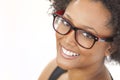 Mixed Race African American Girl Wearing Glasses Royalty Free Stock Photo