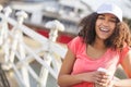 Mixed Race African American Teenager Woman Drinking Coffee Royalty Free Stock Photo