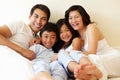 Mixed race Asian family Royalty Free Stock Photo