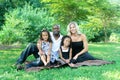 A mixed race family Royalty Free Stock Photo