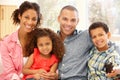 Mixed race family at home Royalty Free Stock Photo