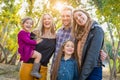 Happy Mixed Race Family Members Having Fun Outdoors