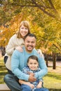 Mixed Race Hispanic and Caucasian Family Outdoor Portrait at the Park