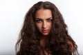 Mixed race model with hair like lion mane