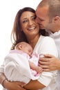Mixed Race Young Family with Newborn Baby Royalty Free Stock Photo