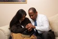 Mixed Raced Christian Couple Praying Together Royalty Free Stock Photo