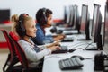 Mixed Racial group Of Elementary School Children In Computer Class Royalty Free Stock Photo