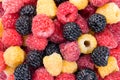 Mixed raspberry background Royalty Free Stock Photo