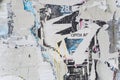 Mixed Ripped Billboard Paper Wall Texture Royalty Free Stock Photo