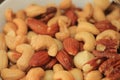 Mixed roasted nuts Royalty Free Stock Photo