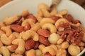 Mixed roasted nuts Royalty Free Stock Photo