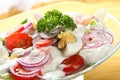 Mixed salad with mayonnaise