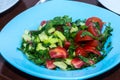 Mixed salat in the plate